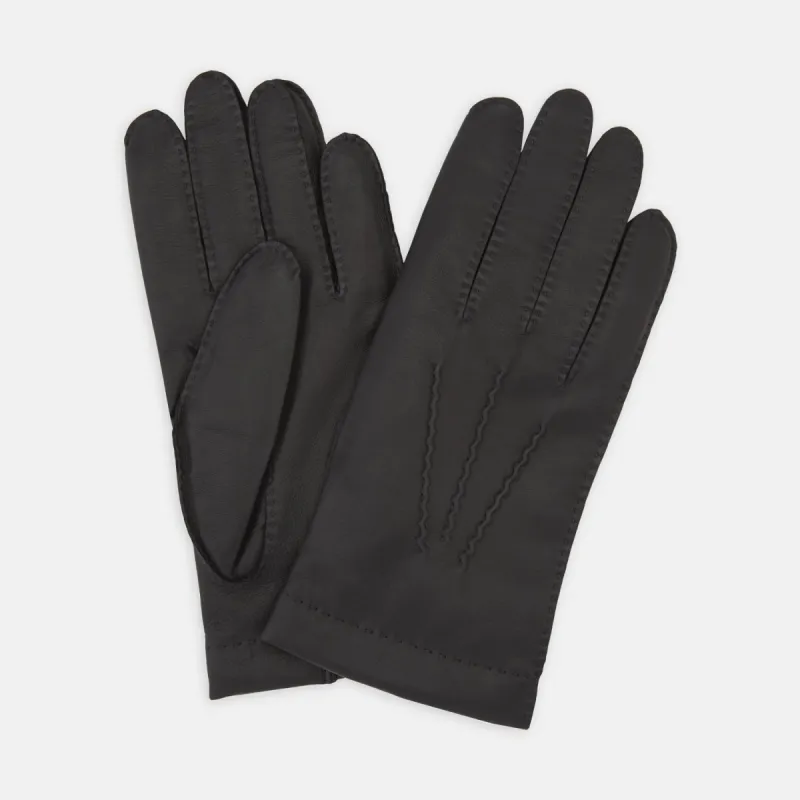 Walden Black Leather Gloves sold by Turnbull & Asser