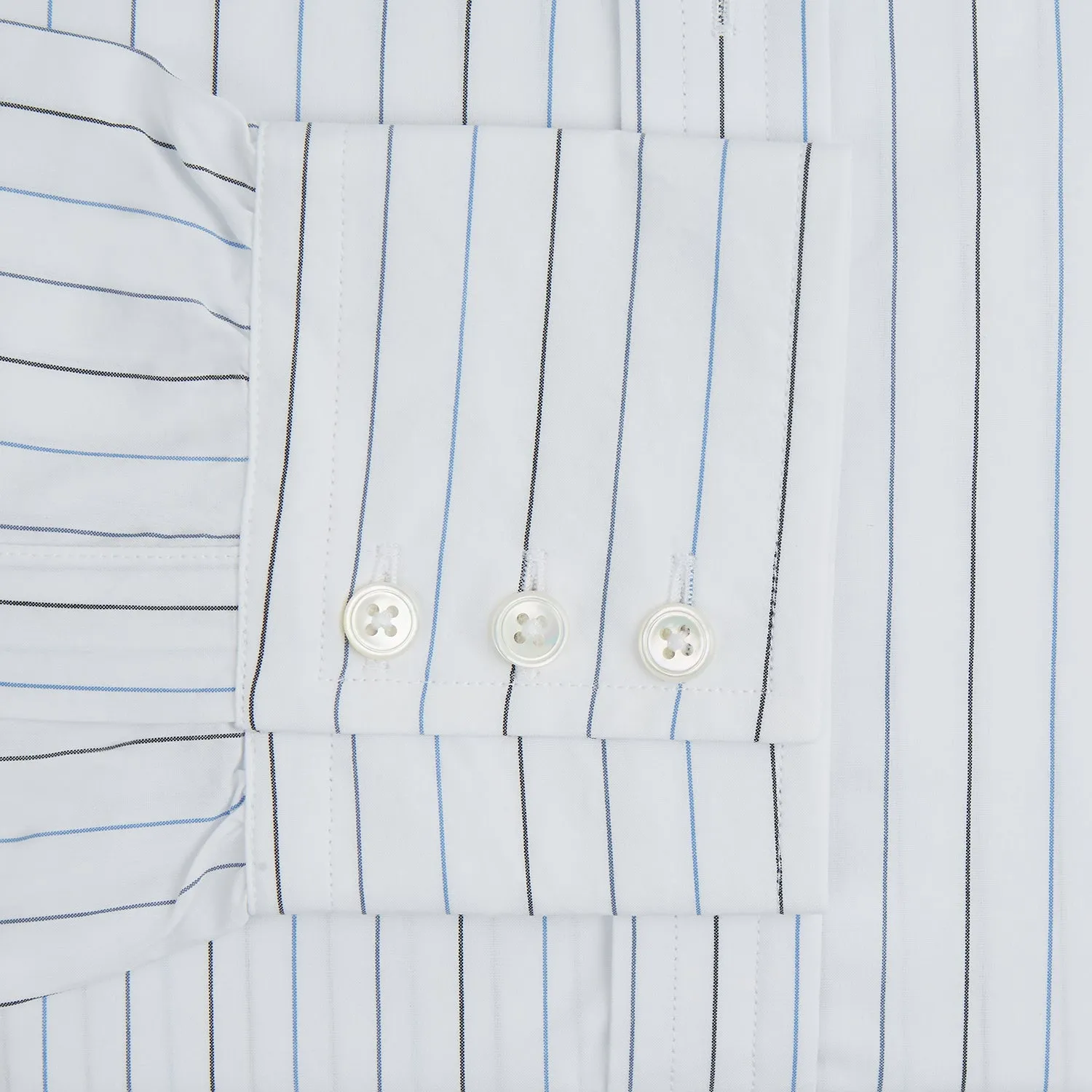 Blue Wide Pinstripe Mayfair Shirt sold by Turnbull & Asser product image thumbnail 4