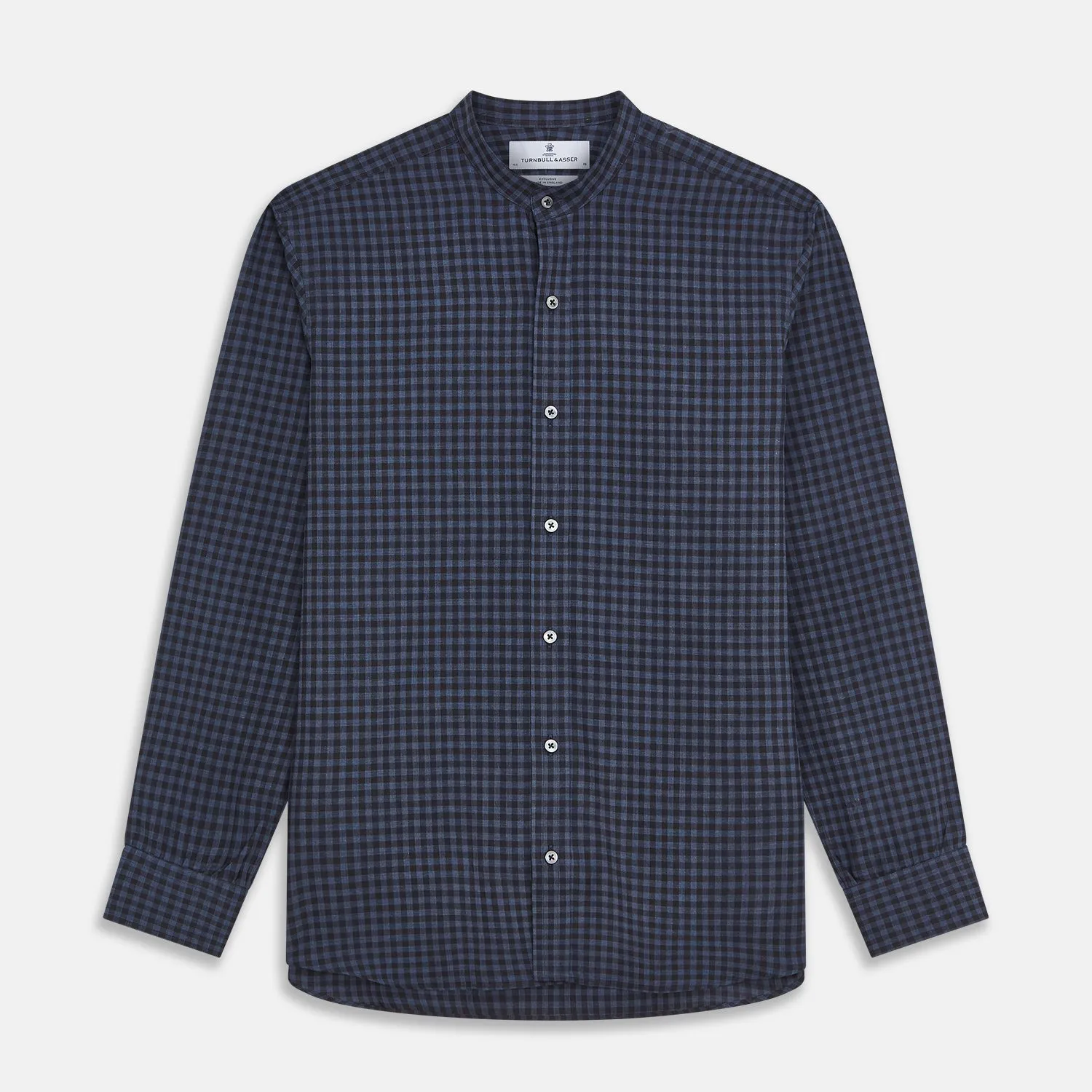 Navy Check Cotton Weekend Fit Blake Shirt sold by Turnbull & Asser