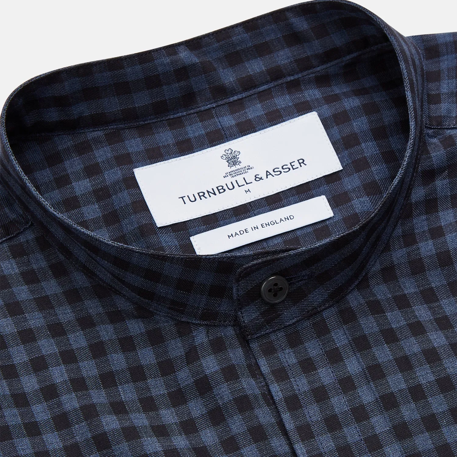 Navy Check Cotton Weekend Fit Blake Shirt sold by Turnbull & Asser product image thumbnail 2