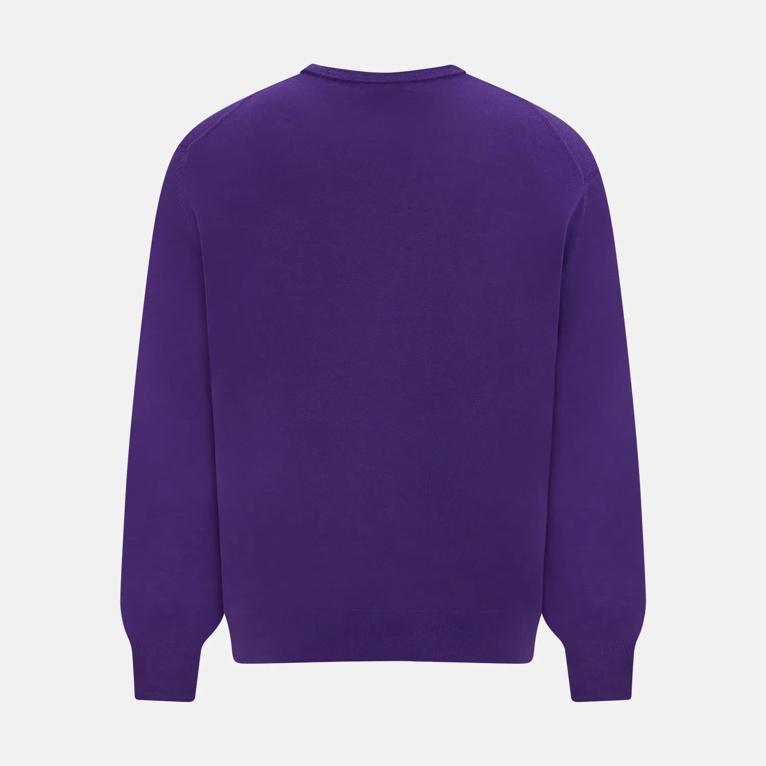 Purple Merino Round Neck Jumper sold by Turnbull & Asser product image thumbnail 3