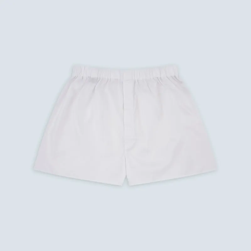 White Sea Island Quality Cotton Twill Boxer Shorts sold by Turnbull & Asser