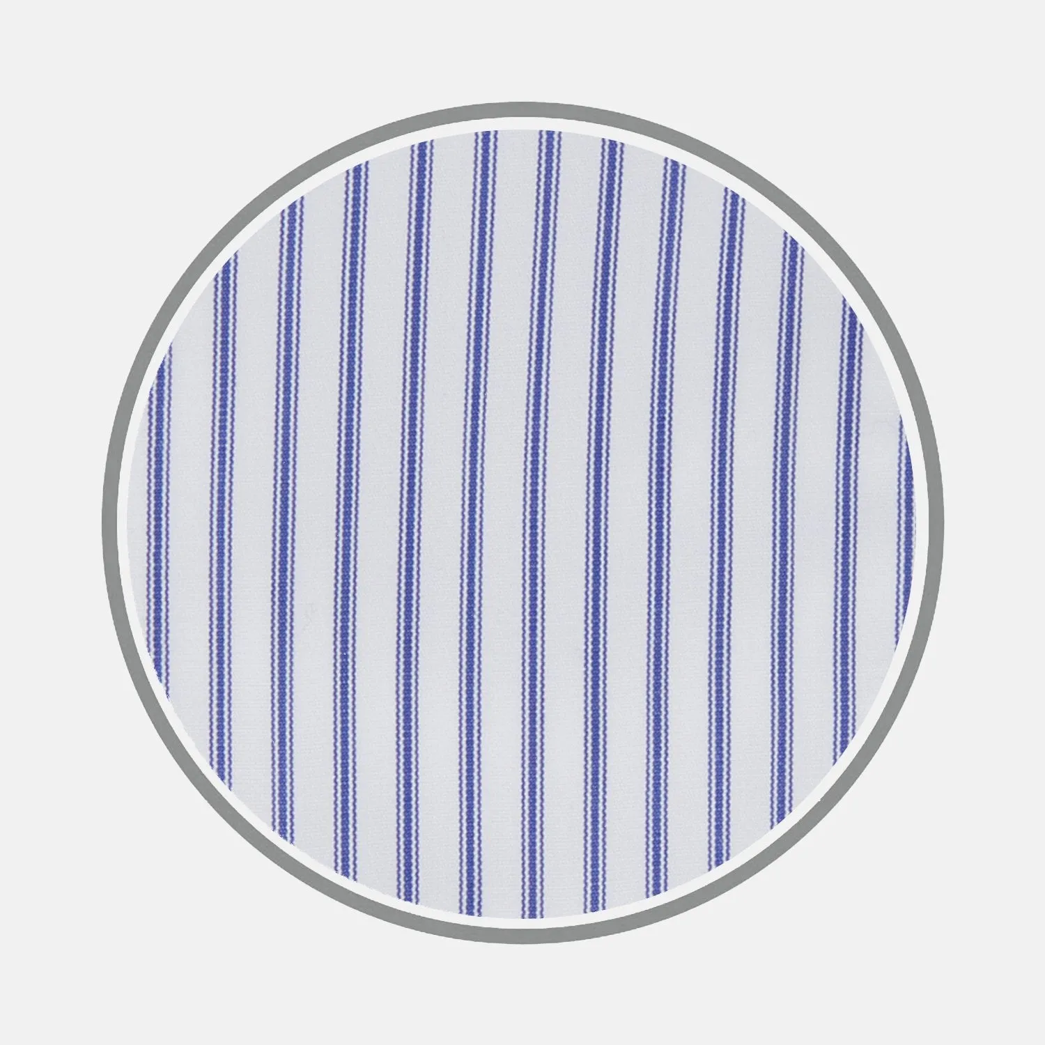 Navy Centre Stripe Cotton Fabric sold by Turnbull & Asser