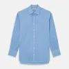 BLUE & WHITE STRIPE COTTON REGULAR FIT SHIRT sold by Turnbull & Asser
