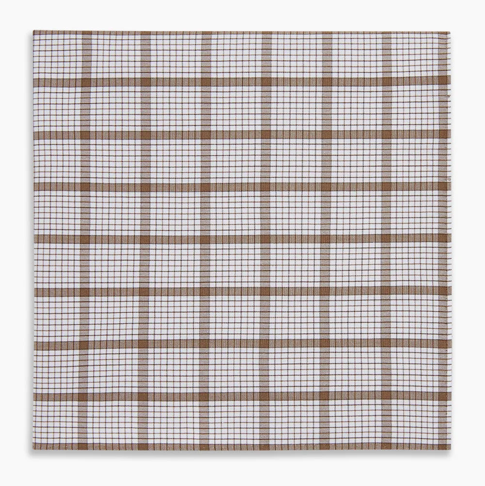 Hand Rolled Brown Overlay Check Handkerchief sold by Turnbull & Asser product image thumbnail 5