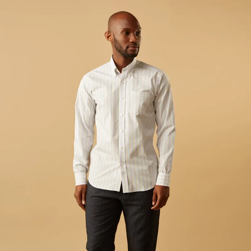 Yellow Multi Blazer Stripe Weekend Fit Suffolk Shirt sold by Turnbull & Asser