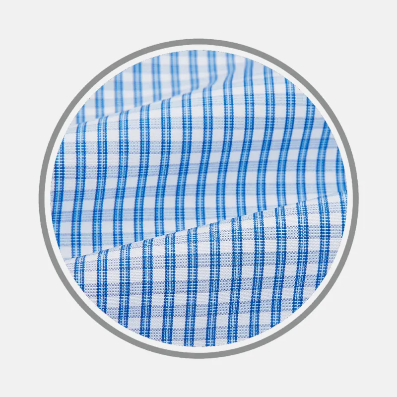 BLUE MULTI MICRO CHECK FABRIC sold by Turnbull & Asser