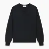 Charcoal V-Neck Cashmere Jumper sold by Turnbull & Asser