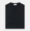 Charcoal V-Neck Cashmere Jumper sold by Turnbull & Asser