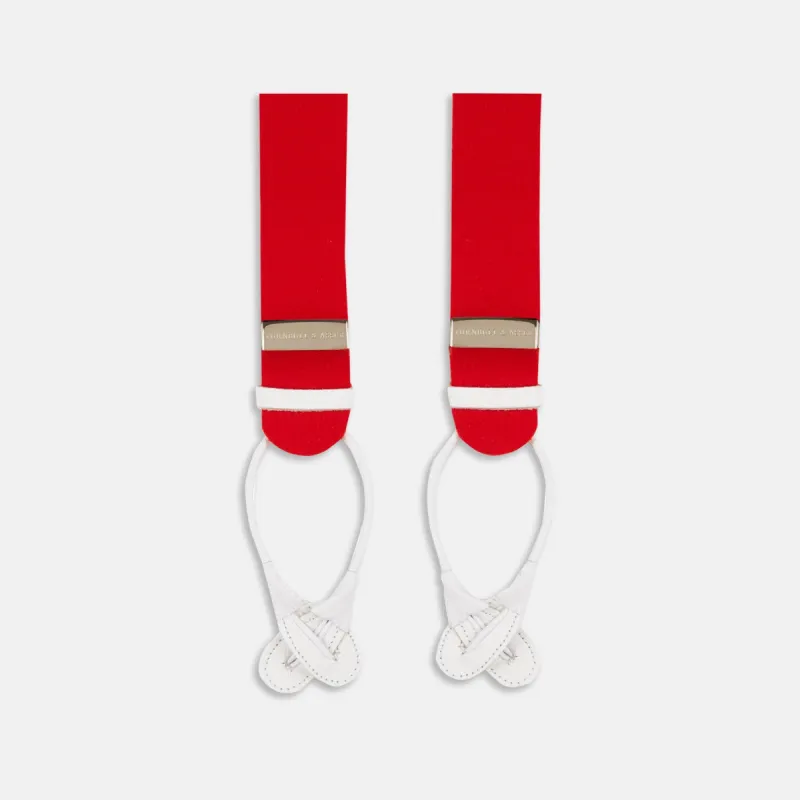 Red Adjustable Felt Braces sold by Turnbull & Asser