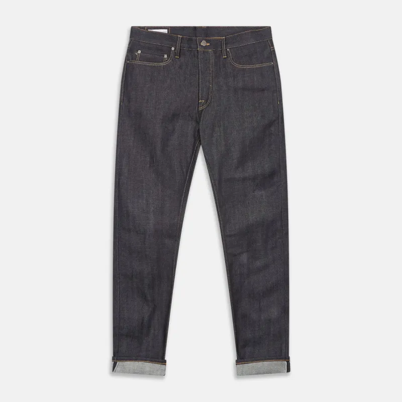 Indigo Japanese Selvedge Denim Jeans sold by Turnbull & Asser