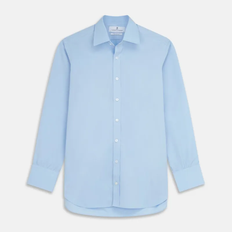 Pale Blue Organic Cotton Regular Fit Mayfair Shirt made by Turnbull & Asser