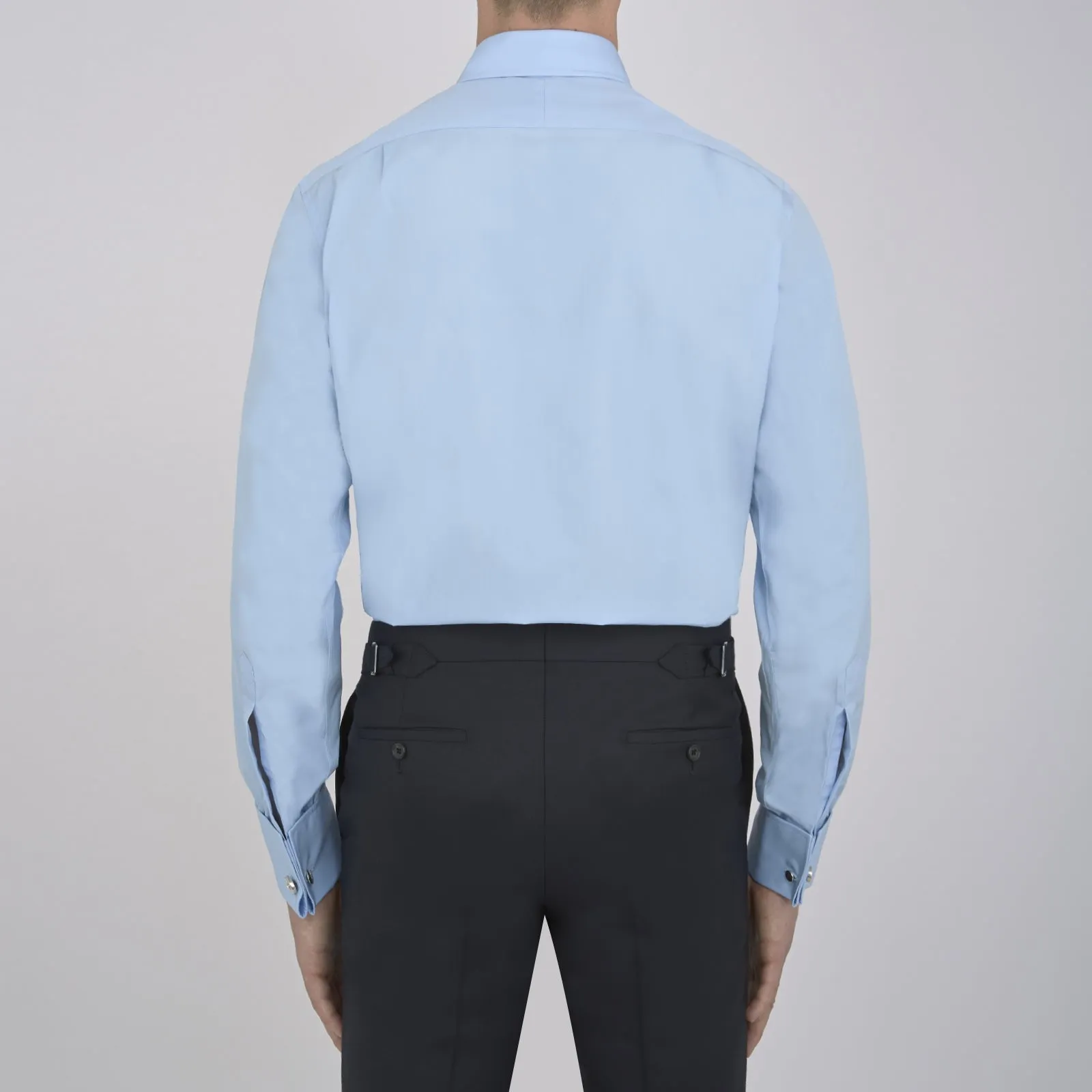 Light Blue Cotton Shirt with T&A Collar and Double Cuffs sold by Turnbull & Asser product image thumbnail 3