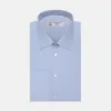 Light Blue Cotton Shirt with T&A Collar and Double Cuffs sold by Turnbull & Asser