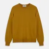 Gold Crew Neck Merino Jumper sold by Turnbull & Asser