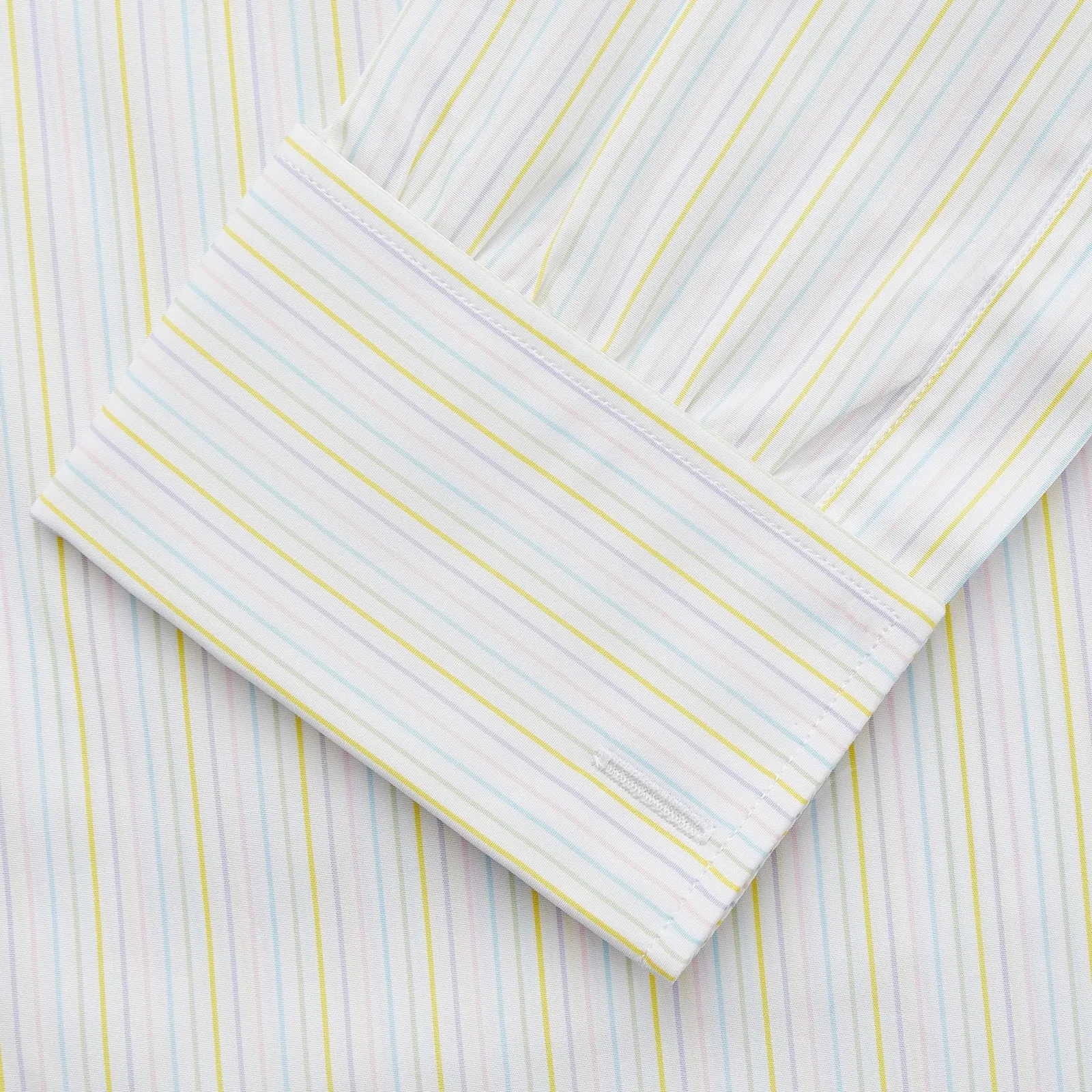 Yellow Multi Stripe Cotton Regular Fit Whitby Shirt sold by Turnbull & Asser product image thumbnail 3