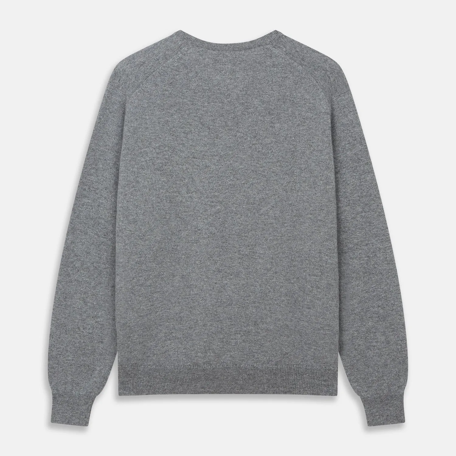 Flannel Grey V-Neck Cashmere Jumper sold by Turnbull & Asser product image thumbnail 3
