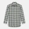 Green Check Cotton Fabric sold by Turnbull & Asser