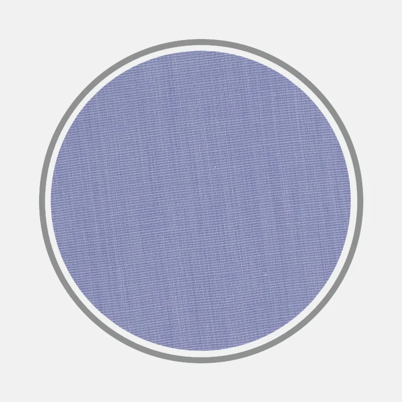 Blue End-on-End Sea Island Quality Cotton Fabric sold by Turnbull & Asser