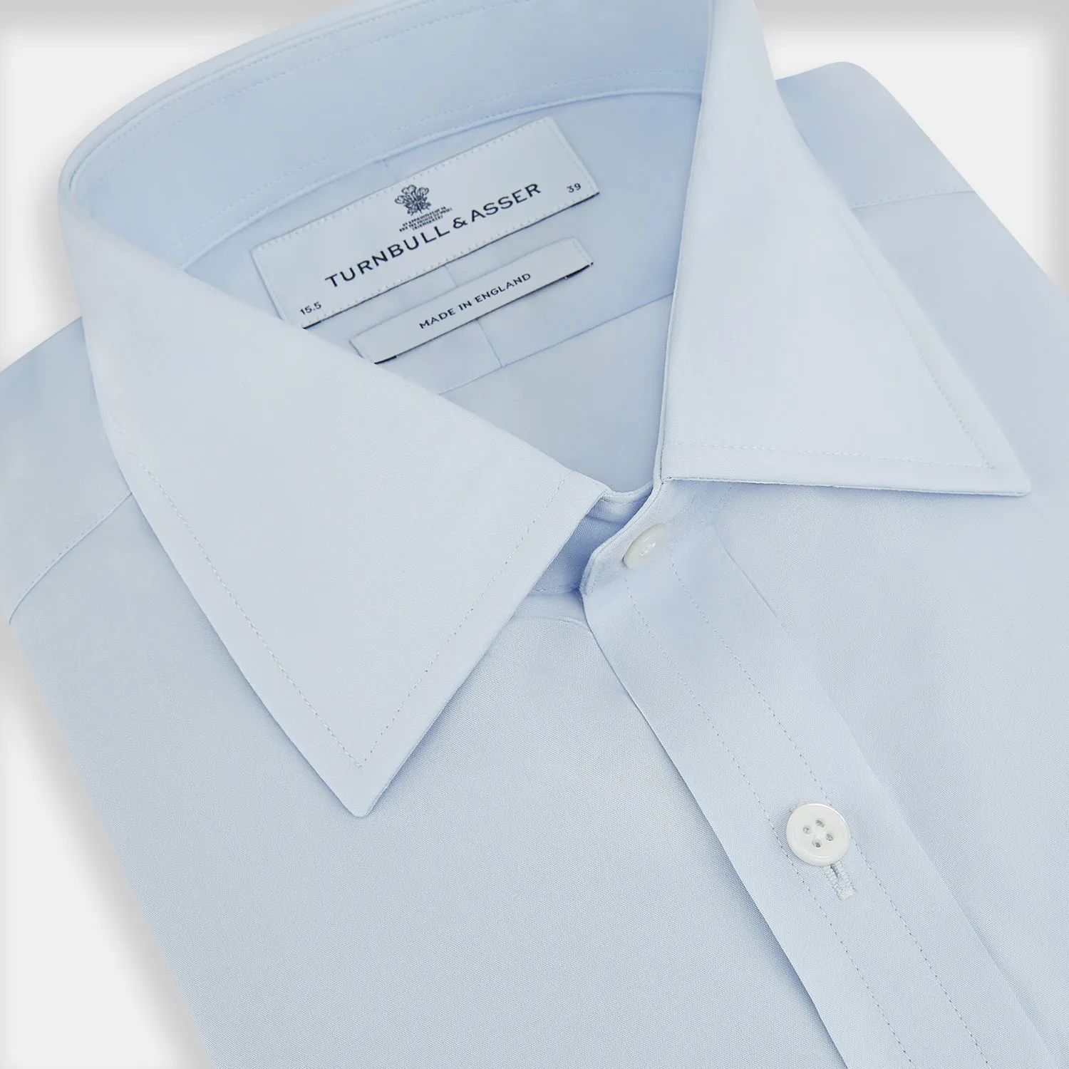 Pale Blue Cotton Regular Fit Mayfair Shirt sold by Turnbull & Asser product image thumbnail 2