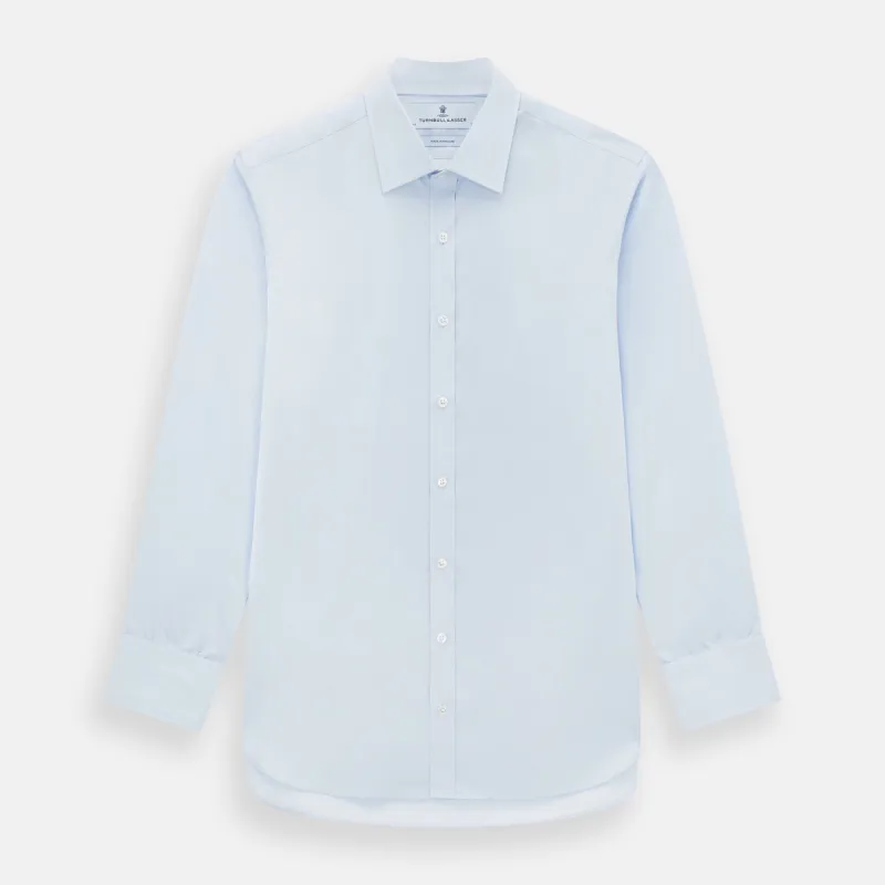 Pale Blue Cotton Regular Fit Mayfair Shirt sold by Turnbull & Asser