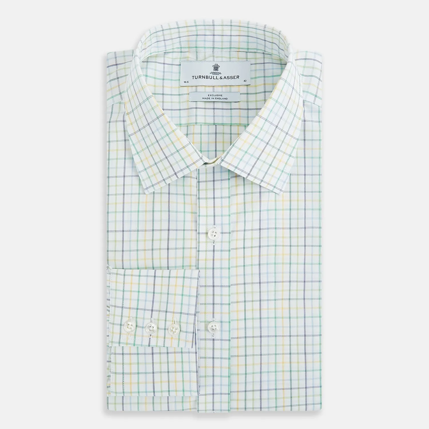 Multi Tone Double Grid Check Mayfair Shirt sold by Turnbull & Asser product image thumbnail 5