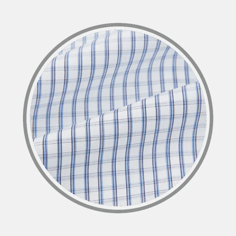 BLUE MULTI TATTERSALL CHECK FABRIC sold by Turnbull & Asser