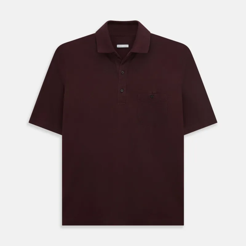 Burgundy Polo Shirt sold by Turnbull & Asser