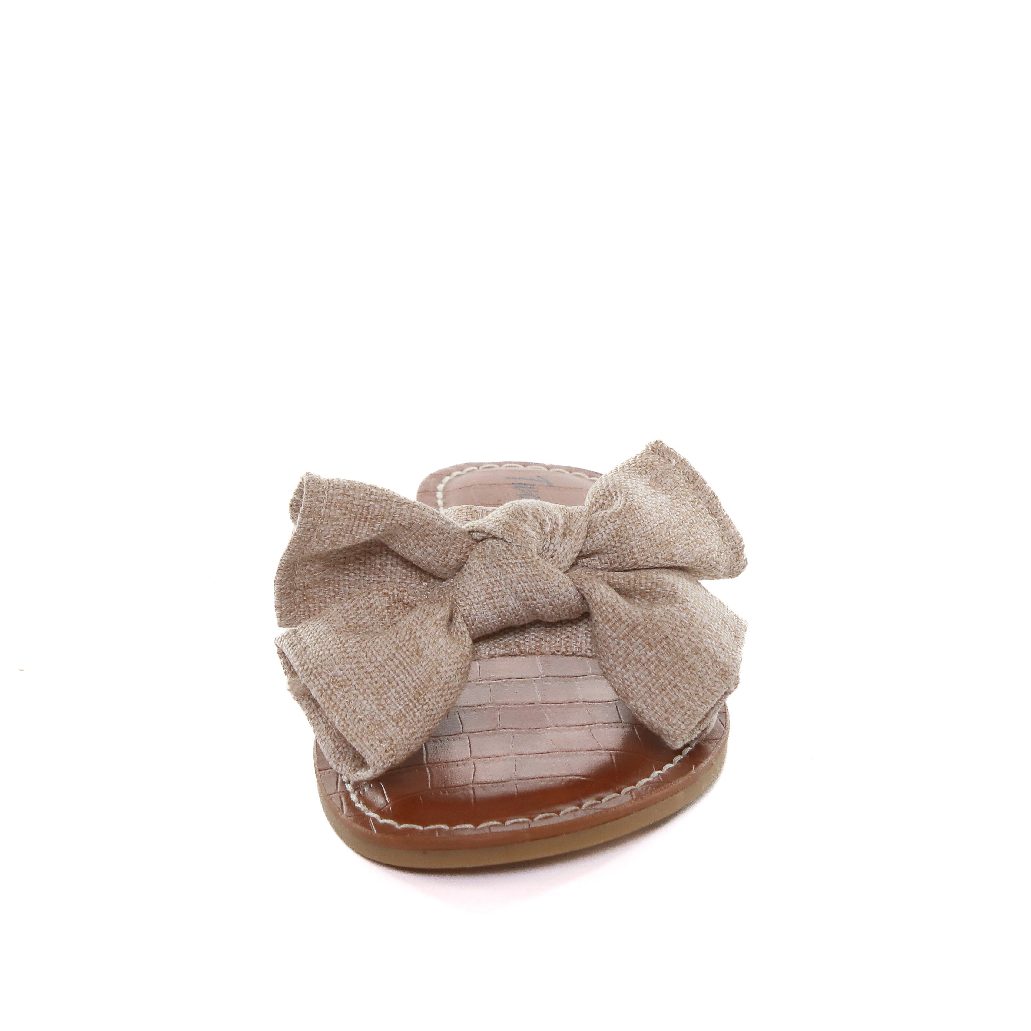 Malibu Bow Flat Sandal Natural sold by Two Lips product image thumbnail 4