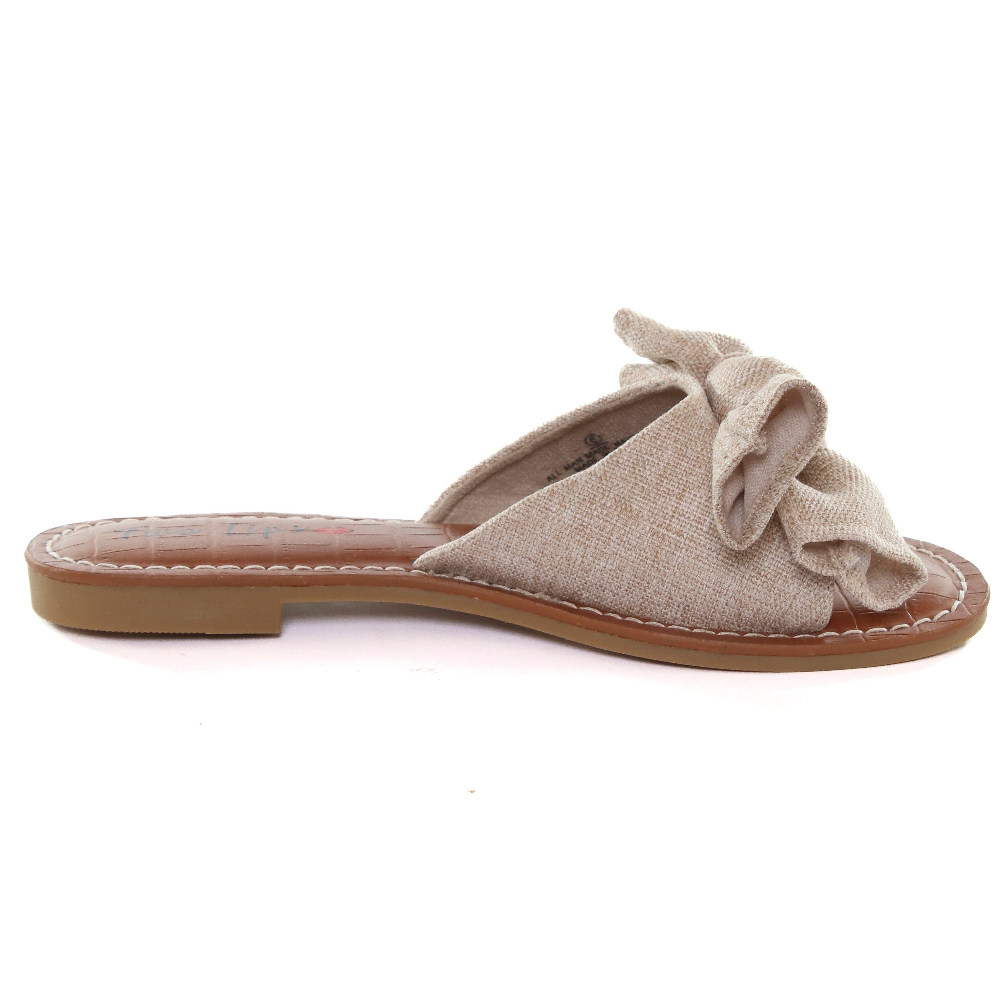Malibu Bow Flat Sandal Natural sold by Two Lips product image thumbnail 3