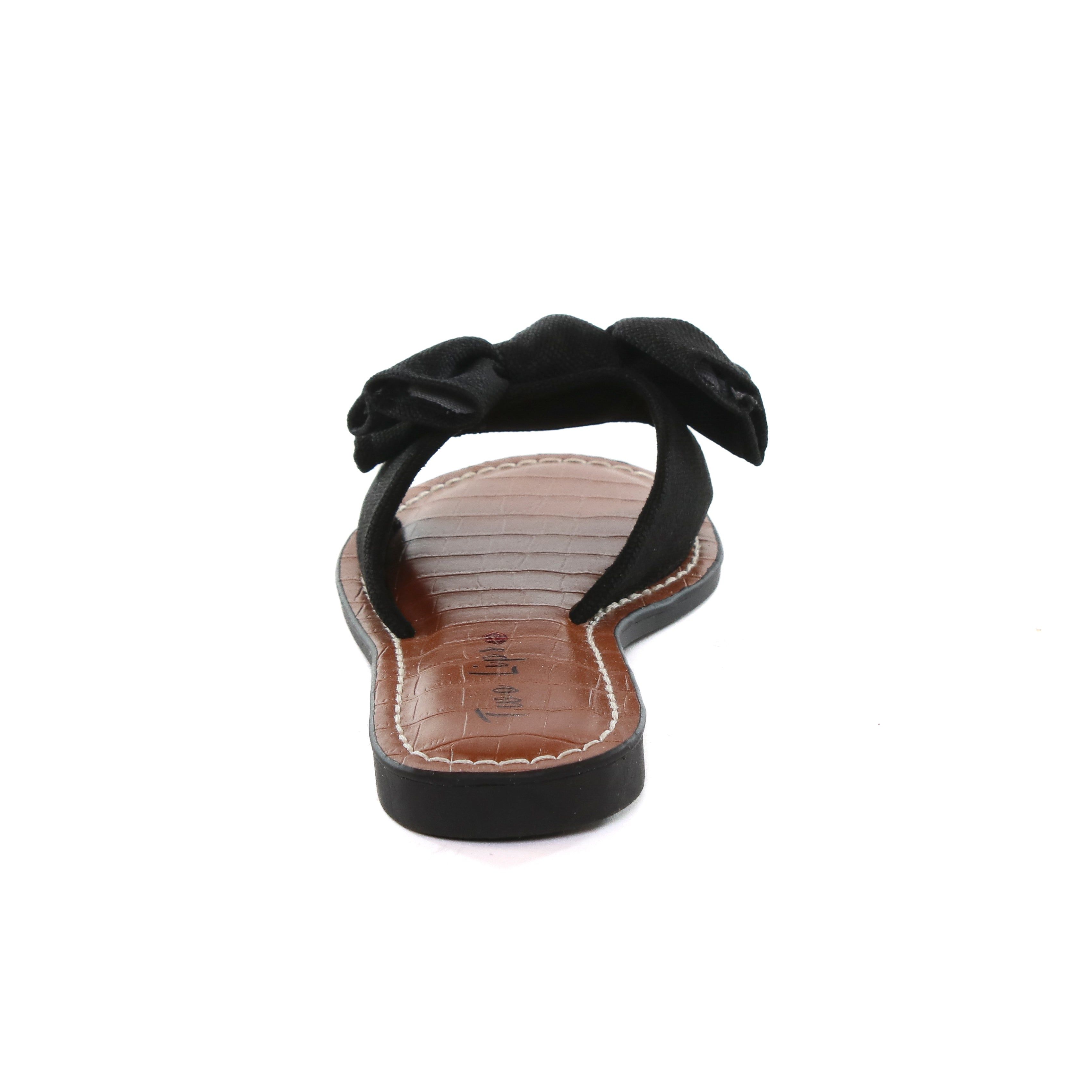 Malibu Bow Flat Sandal Black sold by Two Lips product image thumbnail 2