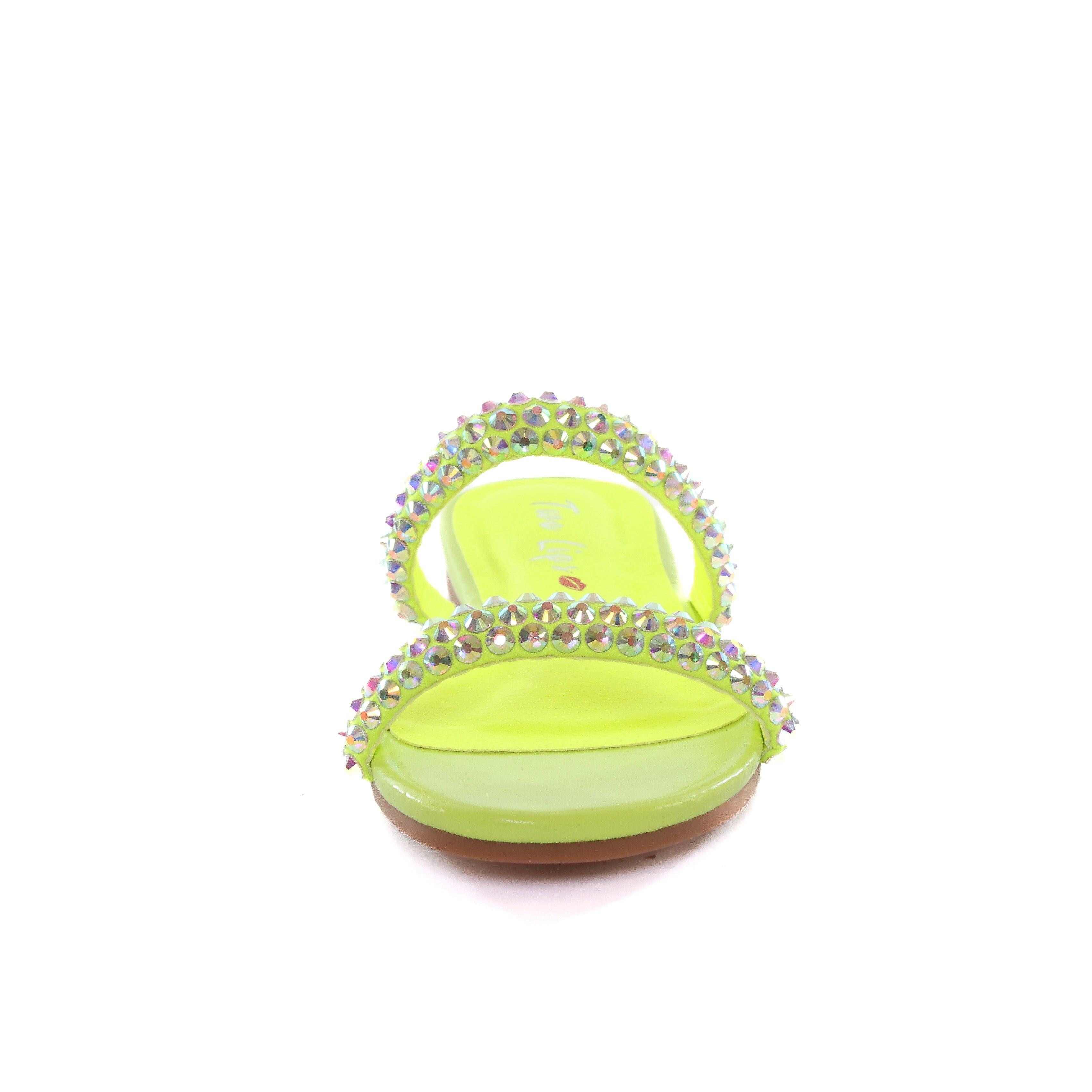 Fiji Bedazzled Flat Sandal Lime sold by Two Lips product image thumbnail 4