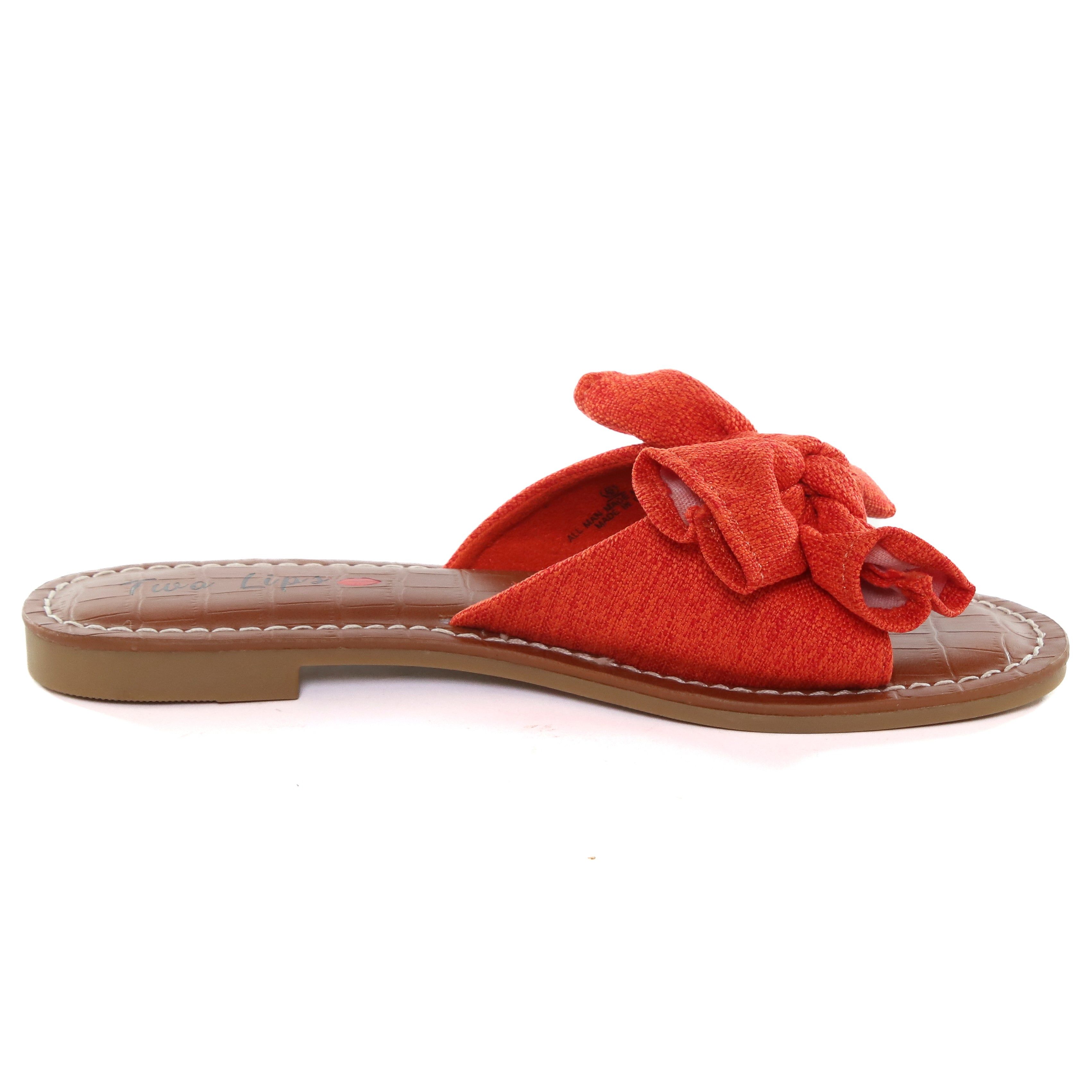 Malibu Bow Flat Sandal Red sold by Two Lips product image thumbnail 3