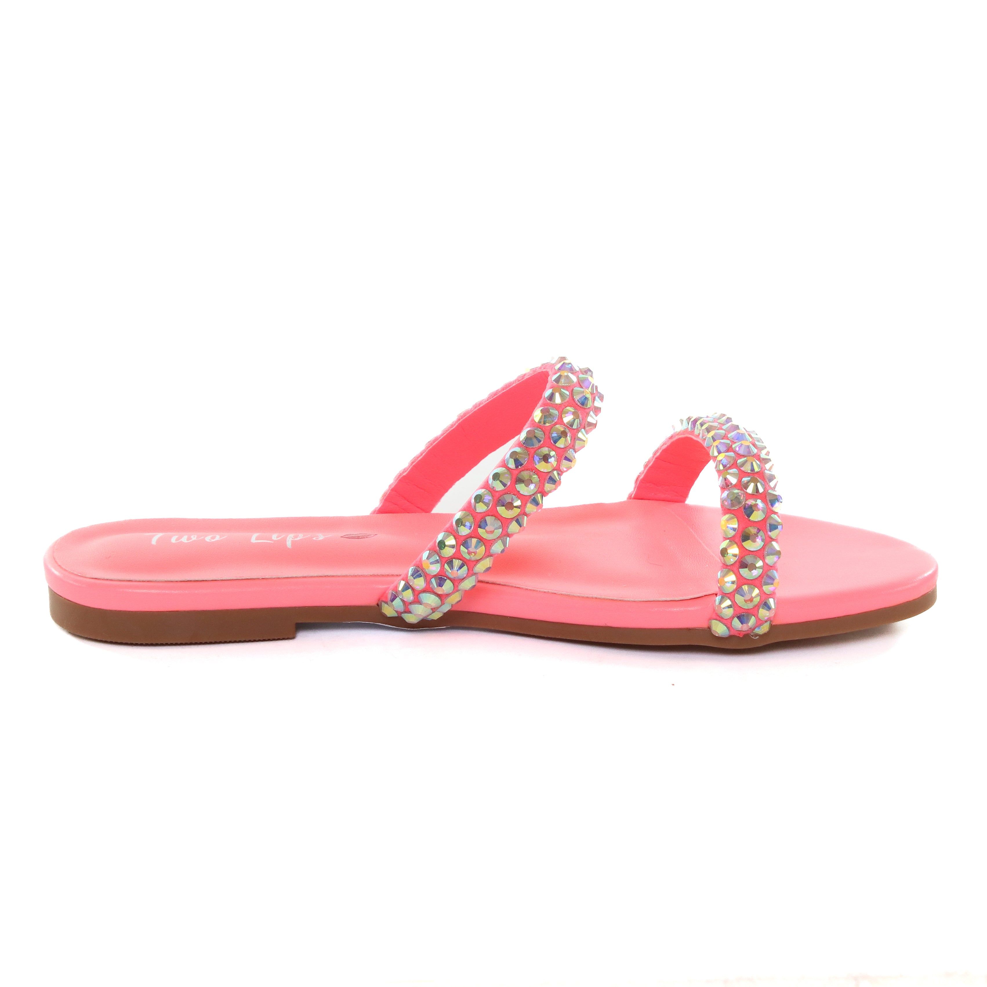 Fiji Bedazzled Flat Sandal Pink sold by Two Lips product image thumbnail 3