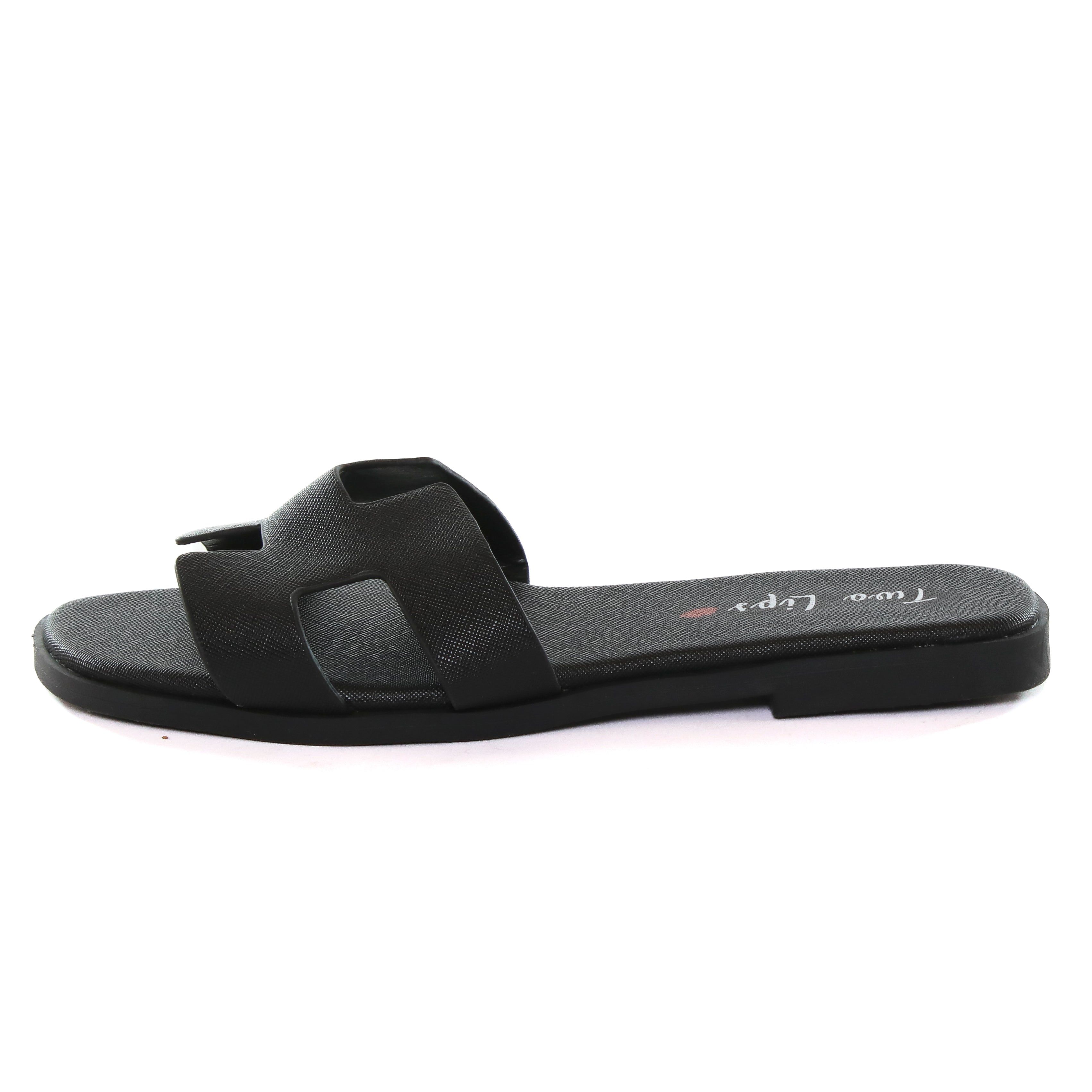 Brentwood Slide Sandal Black sold by Two Lips