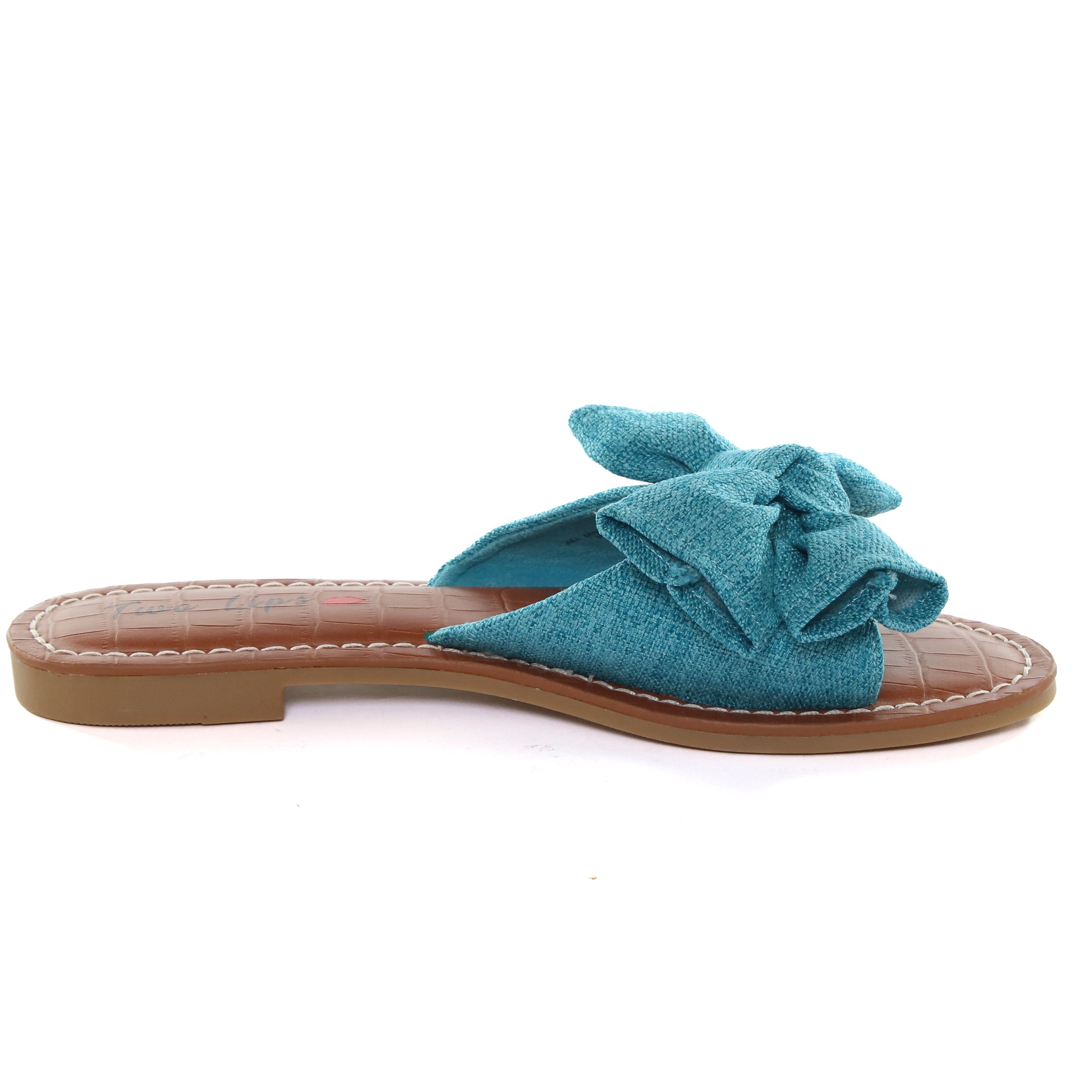 Malibu Bow Flat Sandal Blue sold by Two Lips product image thumbnail 3