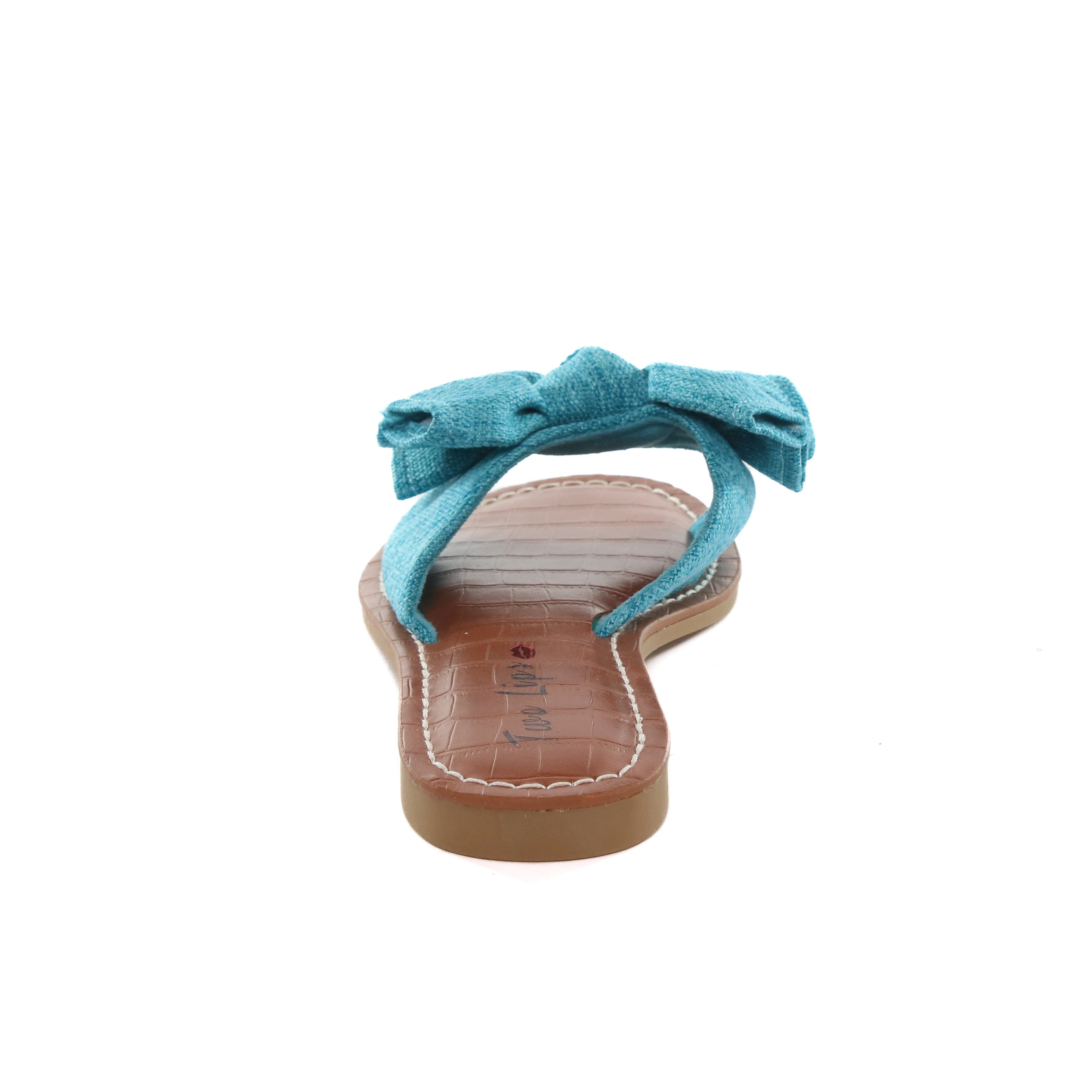 Malibu Bow Flat Sandal Blue sold by Two Lips product image thumbnail 2