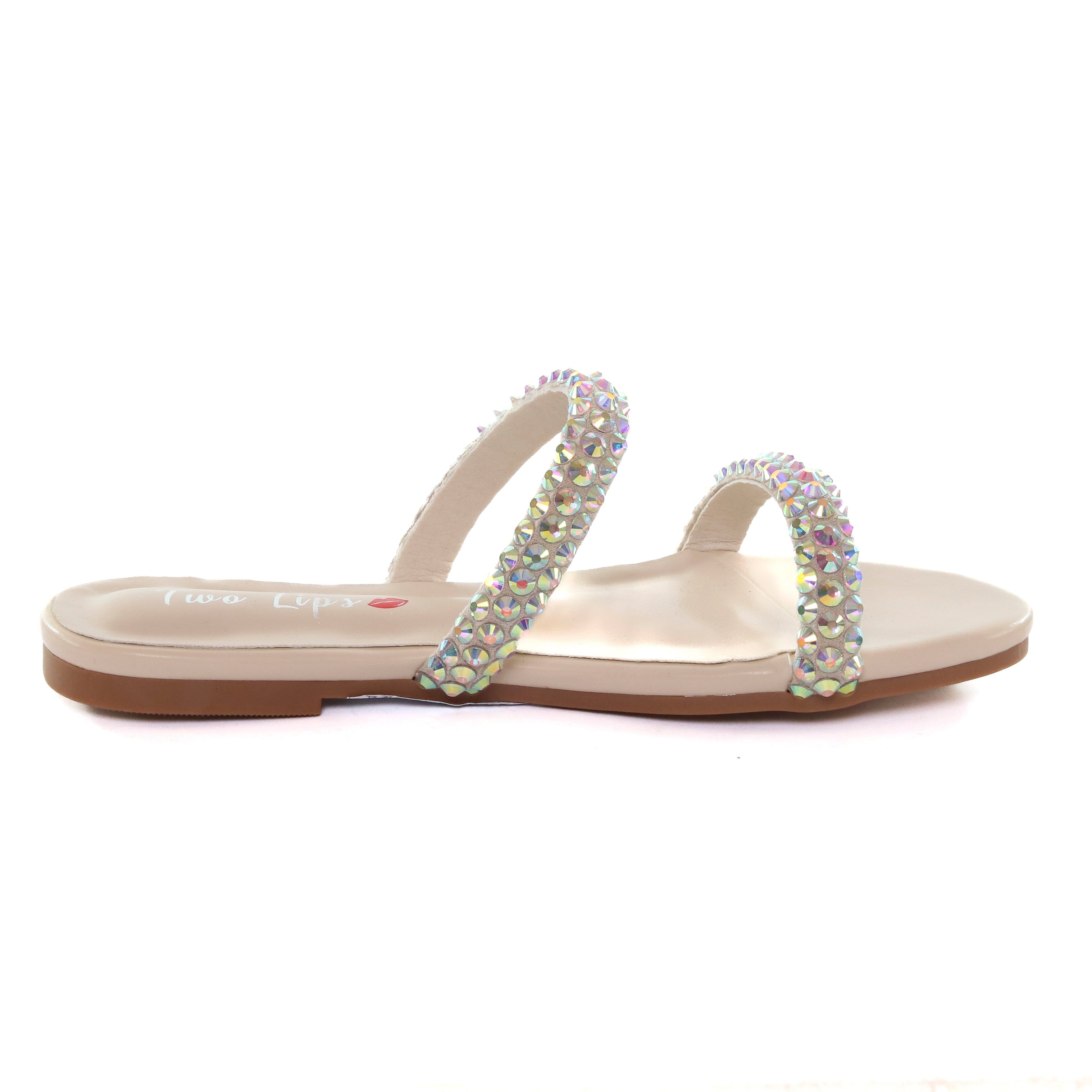 Fiji Bedazzled Flat Sandal Nude sold by Two Lips product image thumbnail 3