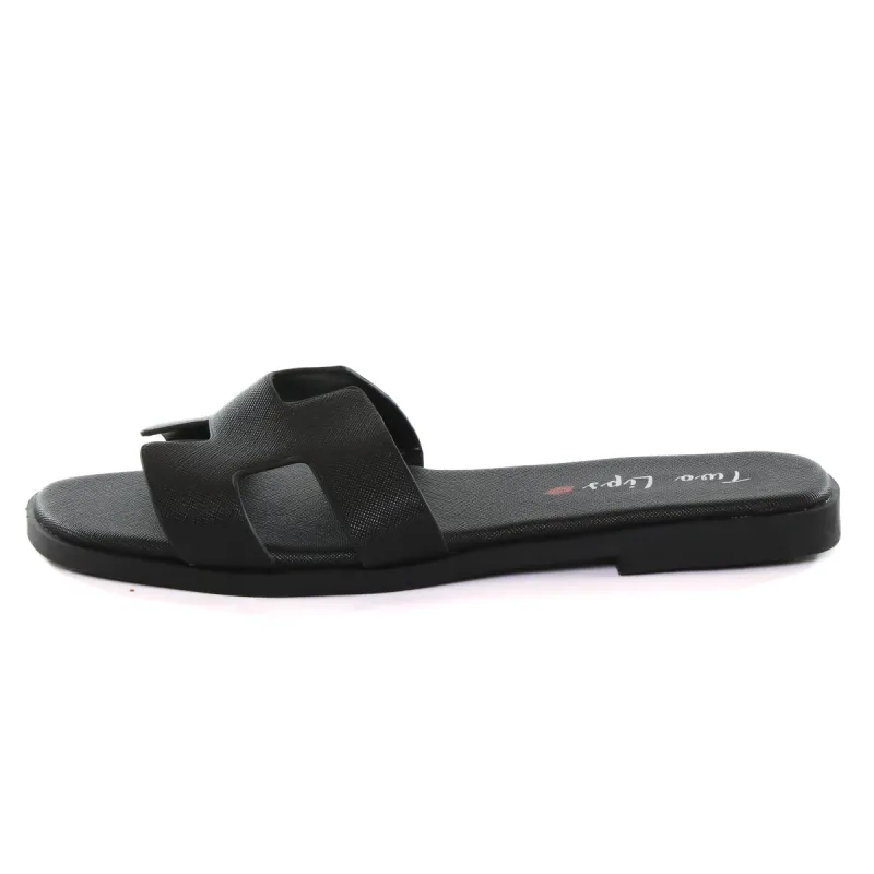 Brentwood Slide Sandal Black sold by Two Lips