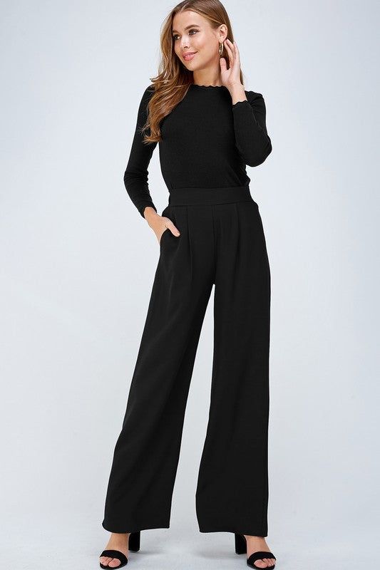 High Waist Wide Leg Casual Woven Pants sold by U-NI-TY