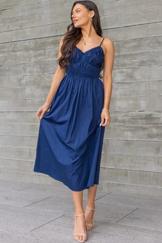 Monique Poplin Ruched Midi Dress sold by U-NI-TY product image thumbnail 2