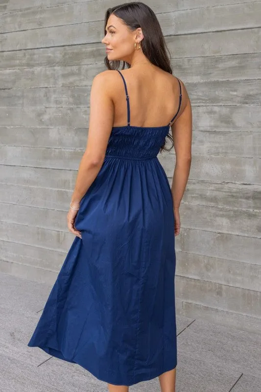 Monique Poplin Ruched Midi Dress sold by U-NI-TY product image thumbnail 3