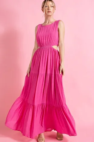 Tiered Sleeveless Maxi Dress sold by U-NI-TY