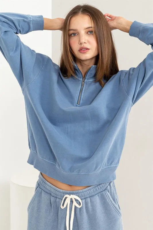 Long Sleeve Half ZIp Sweatshirt sold by U-NI-TY
