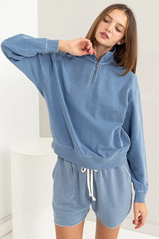 Long Sleeve Half ZIp Sweatshirt sold by U-NI-TY product image thumbnail 5