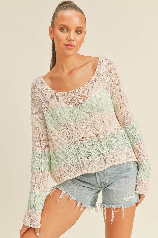 Stripe Sweater Top sold by U-NI-TY