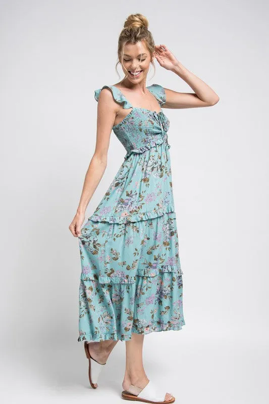 Sage Floral Midi Dress sold by U-NI-TY product image thumbnail 5