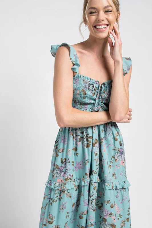 Sage Floral Midi Dress sold by U-NI-TY product image thumbnail 2