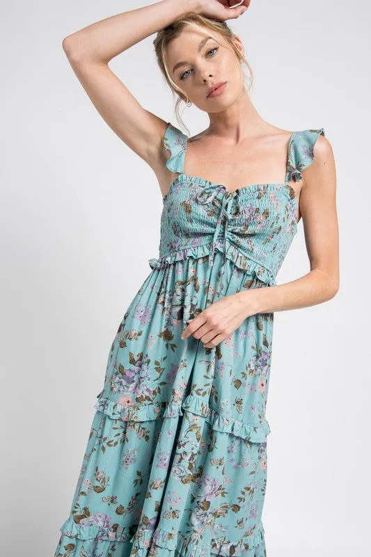 Sage Floral Midi Dress sold by U-NI-TY product image thumbnail 3