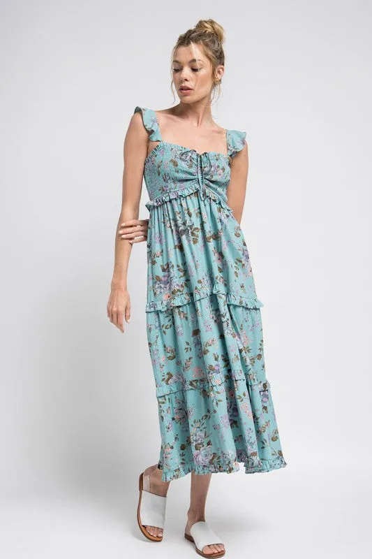 Sage Floral Midi Dress sold by U-NI-TY product image thumbnail 4